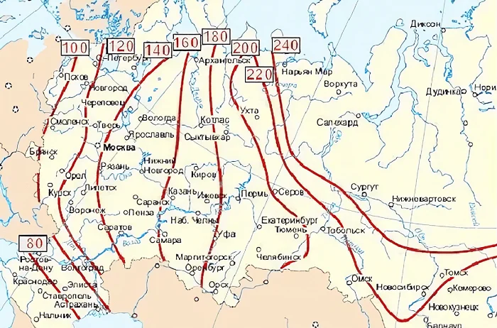 Глубина промерзания