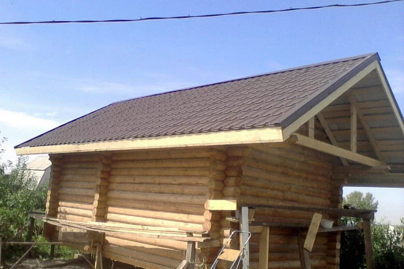 Баня из бревна 4х6 м