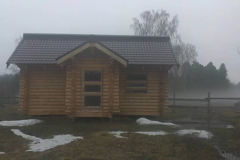 Баня из бревна 8х11 м