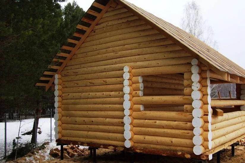 Баня из бревна 6х6 м