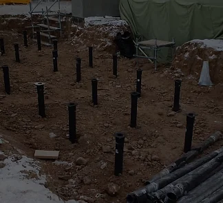 Фундамент компрессора обратной закачки газа